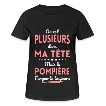 Plusieurs dans tête la Pompière l'emporte toujours - T-shirt respirant Femme - noir - Devant - AI Model Female 172 light (172cm)