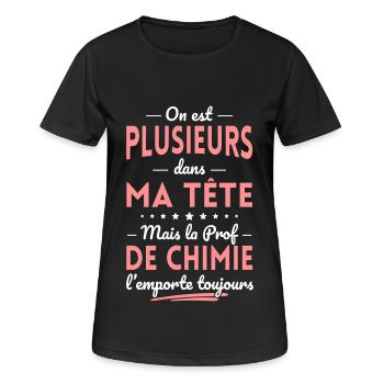 Plusieurs dans tête la Prof de Chimie l'emporte - T-shirt respirant Femme - noir - Devant - AI Model Female 172 light (172cm)