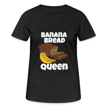 Banana Bread Queen Für Bananenbrot-Fans - Frauen T-Shirt atmungsaktiv - Schwarz - Vorne - AI Model Female 172 light (172cm)