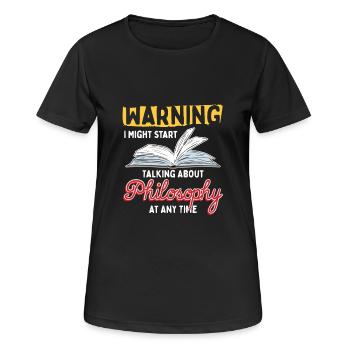 La philosophie dans la tête - T-shirt respirant Femme - noir - Devant - AI Model Female 172 light (172cm)