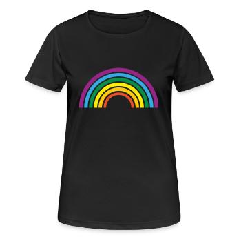 rainbow - Women's Breathable T-Shirt - black - Front - AI Model Female 172 light (172cm)