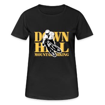 Downhill - Mountainbiking - T-shirt respirant Femme - noir - Devant - AI Model Female 172 light (172cm)