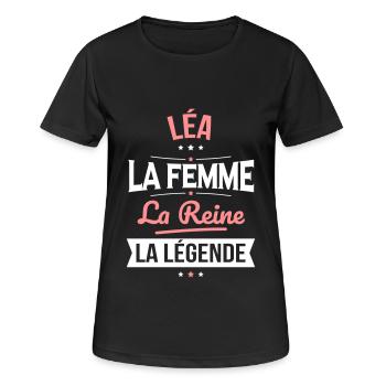 Léa - La Femme - La Reine - La Légende - T-shirt respirant Femme - noir - Devant - AI Model Female 172 light (172cm)