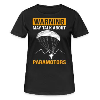 Gleitschirmflieger Gleitschirmfliegen Paragliding - Frauen T-Shirt atmungsaktiv - Schwarz - Vorne - AI Model Female 172 light (172cm)
