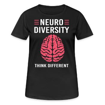 Autismus Autist ADHS Asperger Neurodiversity - Frauen T-Shirt atmungsaktiv - Schwarz - Vorne - AI Model Female 172 light (172cm)