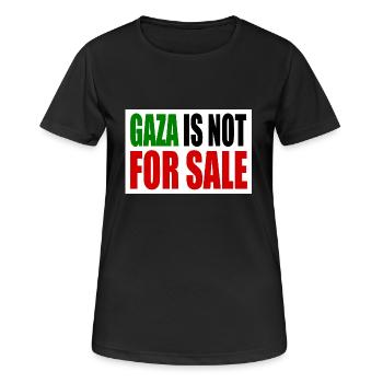gaza is not for sale - Women's Breathable T-Shirt - black - Front - AI Model Female 172 light (172cm)