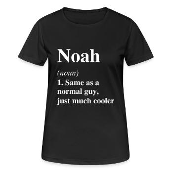 Noah Definition Cooler Name Spruch Geschenk - Frauen T-Shirt atmungsaktiv - Schwarz - Vorne - AI Model Female 172 light (172cm)
