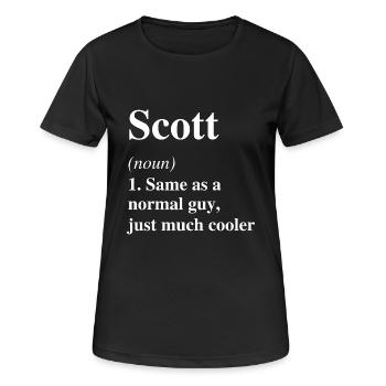 Scott Definition Cooler Name Spruch Geschenk - Frauen T-Shirt atmungsaktiv - Schwarz - Vorne - AI Model Female 172 light (172cm)