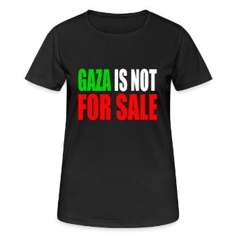 gaza is not for sale - Women's Breathable T-Shirt - black - Front - AI Model Female 172 light (172cm)