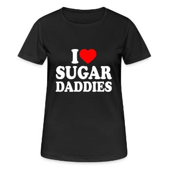 i love sugar daddies - Frauen T-Shirt atmungsaktiv - Schwarz - Vorne - AI Model Female 172 light (172cm)