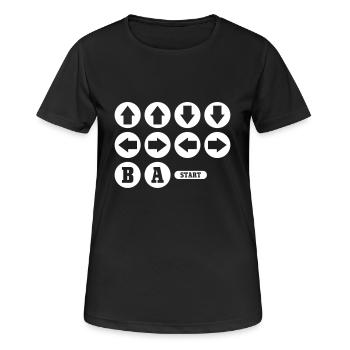 Cheat Code Video Game - Women's Breathable T-Shirt - black - Front - AI Model Female 172 light (172cm)