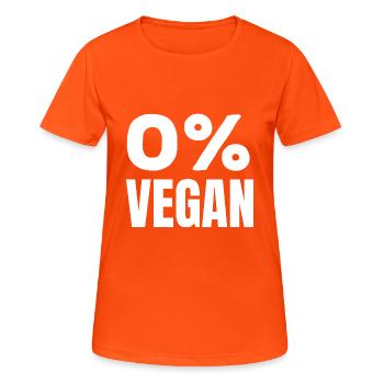 No Vegan Funny Meat BBQ Grilling Food - Women's Breathable T-Shirt - neon orange - Front - AI Model Female 172 dark (172cm)