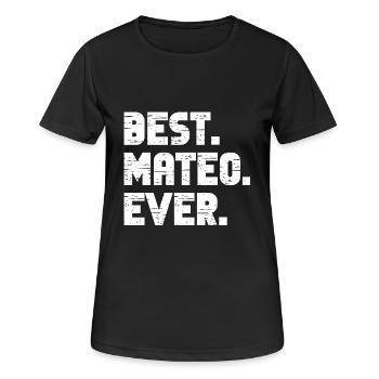 Best Mateo Ever Retro Geschenk Spruch Geburtstag - Frauen T-Shirt atmungsaktiv - Schwarz - Vorne - AI Model Female 172 light (172cm)
