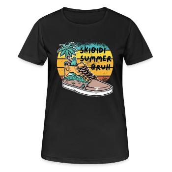 Letzter Schultag Habe ein Skibidi Sommer Bruh Geschenk - Frauen T-Shirt atmungsaktiv - Schwarz - Vorne - AI Model Female 172 light (172cm)