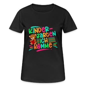 Kindergarten Ich Komme - Frauen T-Shirt atmungsaktiv - Schwarz - Vorne - AI Model Female 172 light (172cm)