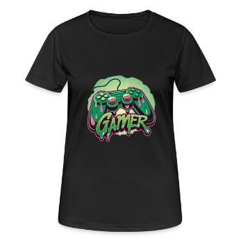 Gamer - Women's Breathable T-Shirt - black - Front - AI Model Female 172 light (172cm)