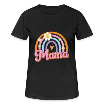 Mama - Frauen T-Shirt atmungsaktiv - Schwarz - Vorne - AI Model Female 172 light (172cm)