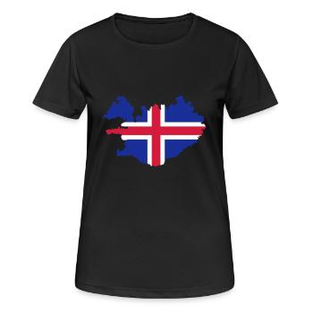 Islande - T-shirt respirant Femme - noir - Devant - AI Model Female 172 light (172cm)