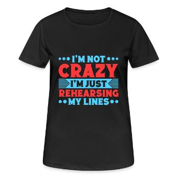 Théâtre musical Je ne suis pas fou Théâtre - T-shirt respirant Femme - noir - Devant - AI Model Female 172 light (172cm)