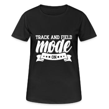 Track Athletics Track & Field Mode On - Women's Breathable T-Shirt - black - Front - AI Model Female 172 light (172cm)