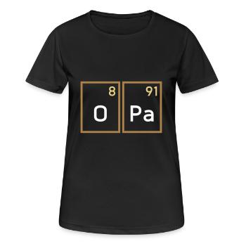 Opa (Sauerstoff, Palladium) - Frauen T-Shirt atmungsaktiv - Schwarz - Vorne - AI Model Female 172 light (172cm)