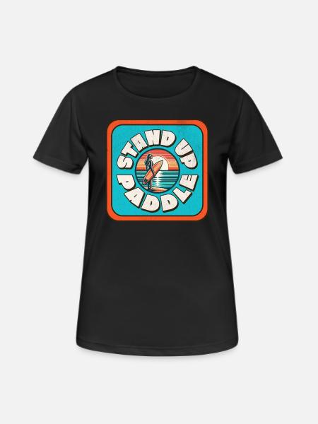 SUP Stand up Paddling - Women's Breathable T-Shirt - black