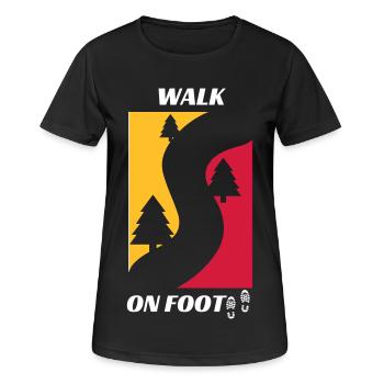 Der Wanderweg - Frauen T-Shirt atmungsaktiv - Schwarz - Vorne - AI Model Female 172 light (172cm)