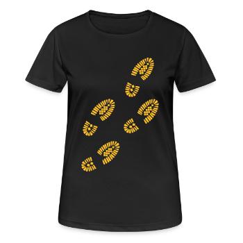 Pieds - T-shirt respirant Femme - noir - Devant - AI Model Female 172 light (172cm)