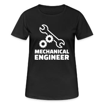 Maschinenbauer - Frauen T-Shirt atmungsaktiv - Schwarz - Vorne - AI Model Female 172 light (172cm)