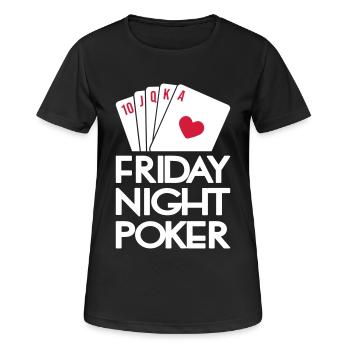 Poker du vendredi soir - T-shirt respirant Femme - noir - Devant - AI Model Female 172 light (172cm)