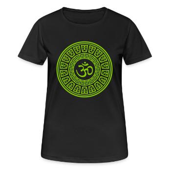 Om Maya One Color - T-shirt respirant Femme - noir - Devant - AI Model Female 172 light (172cm)