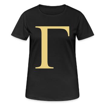 gamma greek - Women's Breathable T-Shirt - black - Front - AI Model Female 172 light (172cm)
