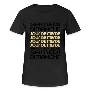 Week - Week - Shit Day (2c) - Women's Breathable T-Shirt - black - Front - AI Model Female 172 light (172cm)