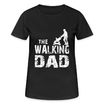 Walking DAD - Frauen T-Shirt atmungsaktiv - Schwarz - Vorne - AI Model Female 172 light (172cm)