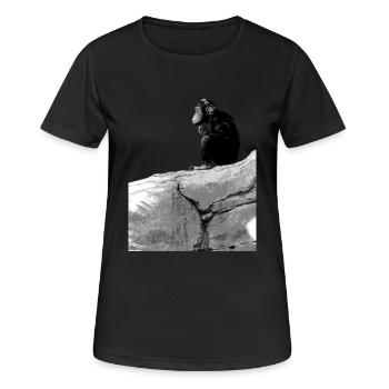 Musique de singe - T-shirt respirant Femme - noir - Devant - AI Model Female 172 light (172cm)