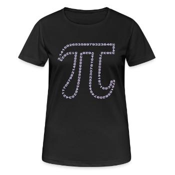 pi outline - T-shirt respirant Femme - noir - Devant - AI Model Female 172 light (172cm)