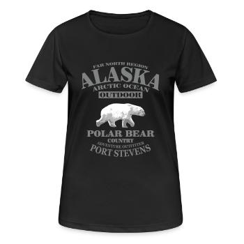 Alaska - Polar Bear - Frauen T-Shirt atmungsaktiv - Schwarz - Vorne - AI Model Female 172 light (172cm)