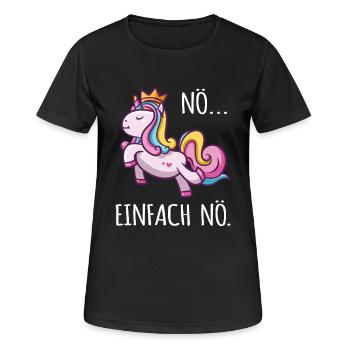 Einhorn lustig Diva Zicke Mädchen arrogant Fun Nö - Frauen T-Shirt atmungsaktiv - Schwarz - Vorne - AI Model Female 172 light (172cm)