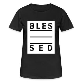 Christliche Sprüche - Frauen T-Shirt atmungsaktiv - Schwarz - Vorne - AI Model Female 172 light (172cm)