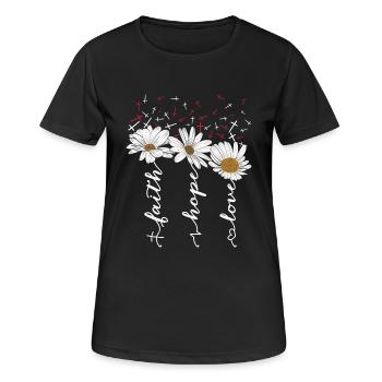 Christliche Sprüche - Frauen T-Shirt atmungsaktiv - Schwarz - Vorne - AI Model Female 172 light (172cm)