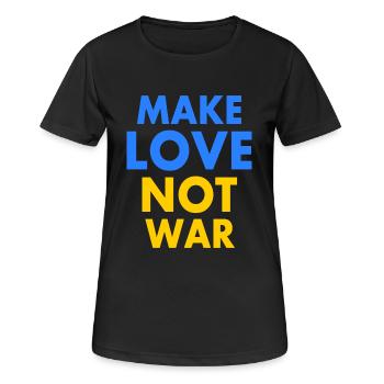Make love not war - T-shirt respirant Femme - noir - Devant - AI Model Female 172 light (172cm)