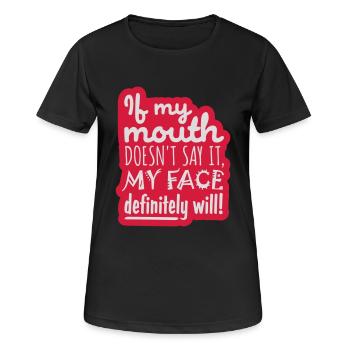 Mon visage le fera certainement - T-shirt respirant Femme - noir - Devant - AI Model Female 172 light (172cm)