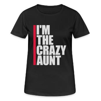 im the crazy aunt - Frauen T-Shirt atmungsaktiv - Schwarz - Vorne - AI Model Female 172 light (172cm)