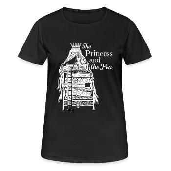 Prinzessin auf der Erbse Märchen - Frauen T-Shirt atmungsaktiv - Schwarz - Vorne - AI Model Female 172 light (172cm)