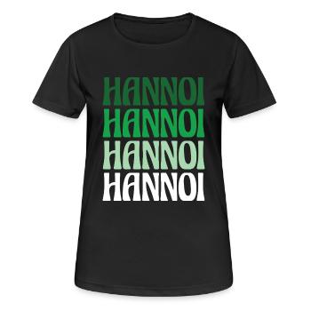 Hannoi Hanover Dialect Gift - T-shirt respirant Femme - noir - Devant - AI Model Female 172 light (172cm)