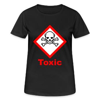 Toxic /Chemie / Symbol - Frauen T-Shirt atmungsaktiv - Schwarz - Vorne - AI Model Female 172 light (172cm)