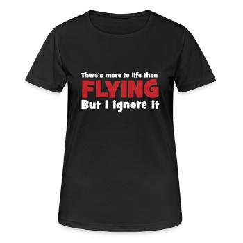 fliegen - Frauen T-Shirt atmungsaktiv - Schwarz - Vorne - AI Model Female 172 light (172cm)