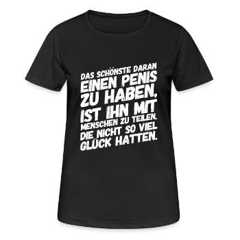 Provokation Sex Lustige Sprüche - Frauen T-Shirt atmungsaktiv - Schwarz - Vorne - AI Model Female 172 light (172cm)