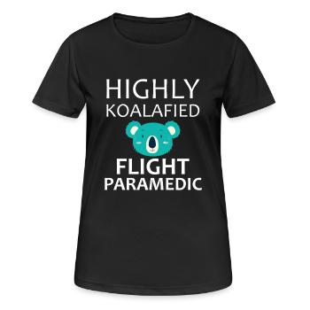 Ambulancier de vol Koalafied Air Rescue - T-shirt respirant Femme - noir - Devant - AI Model Female 172 light (172cm)