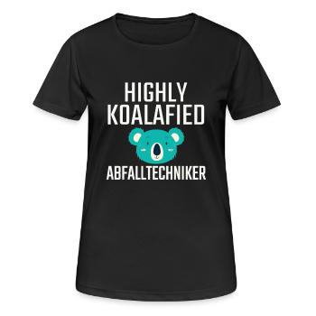 Technicien des déchets Koalafied - T-shirt respirant Femme - noir - Devant - AI Model Female 172 light (172cm)